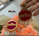 Customized Dulhaniya earings with shells|Wedding|Dulhaniya Earrings - BBD GIFTS